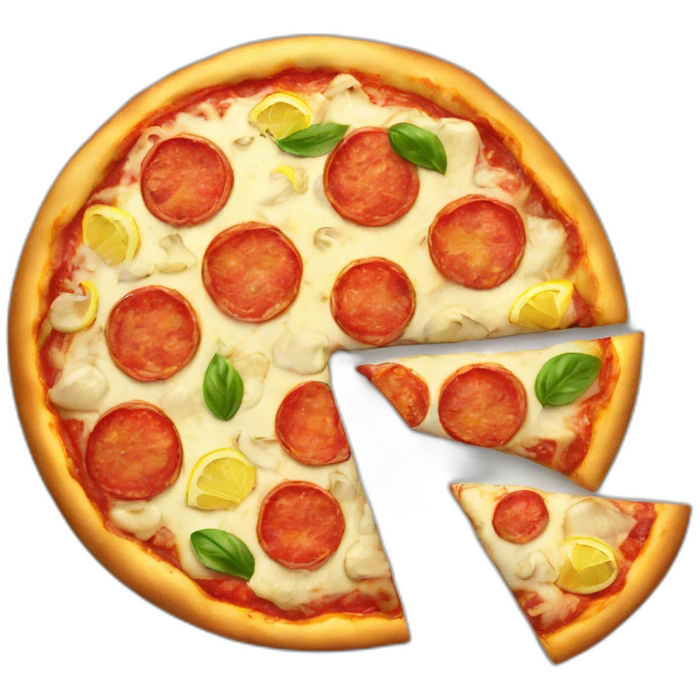 Pizza with lemon  emoji