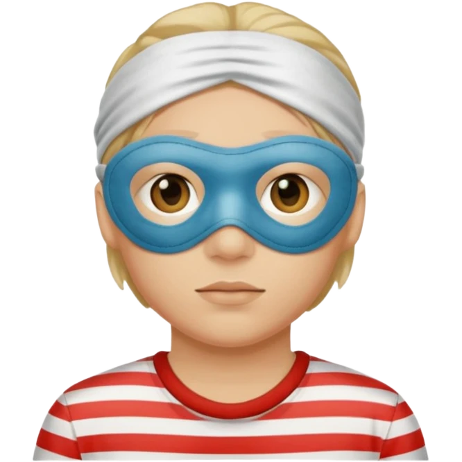 A theif robber emoji,Stripped shirt.eye mask. emoji