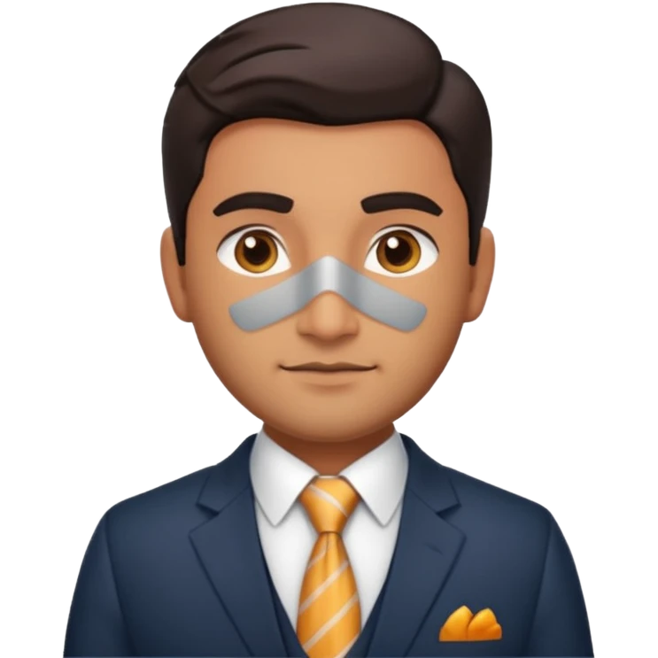 An Indian hard working hotel manager with handsome and attractive appearance. emoji