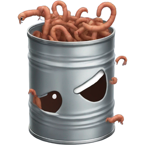 Tin can full of worms emoji