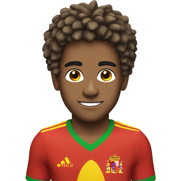 spanish young footballer with pinapple instead of hair emoji