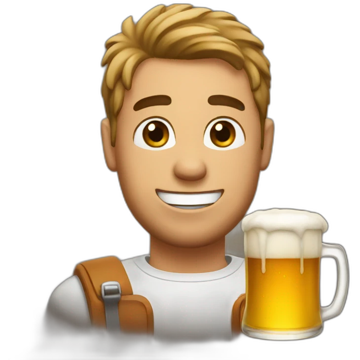 Friend with beer emoji