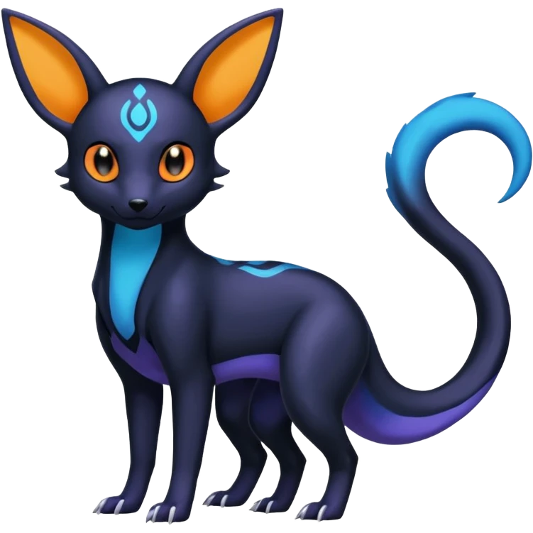 Umbreon-Amaura-Salandit-Fakémon-fusion (full body) emoji