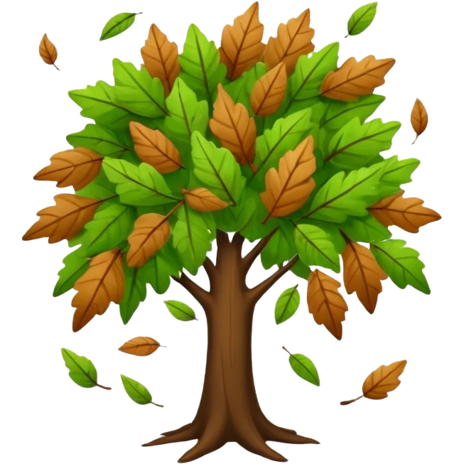 Folhas de árvore soltas caindo/voando sc(sem a árvore) emoji