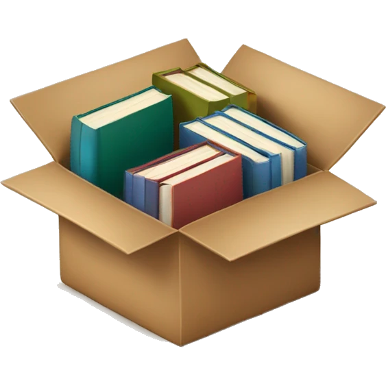 open box with books inside emoji