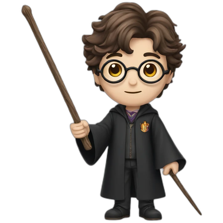 harry potter holds wand emoji
