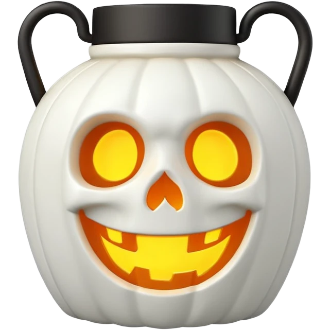 cute skull lantern emoji