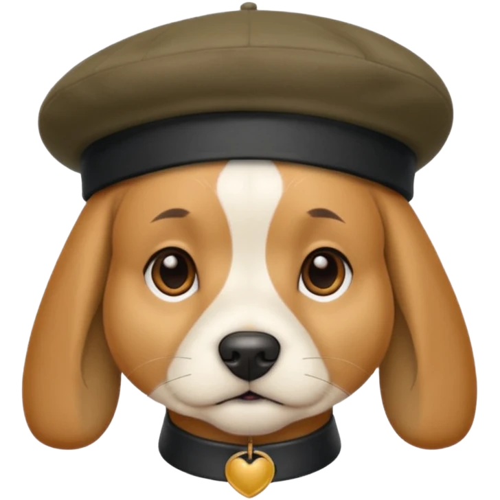 dog with beret emoji