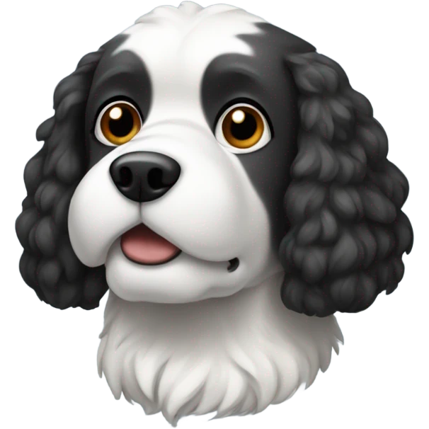 Salt and pepper dog emoji