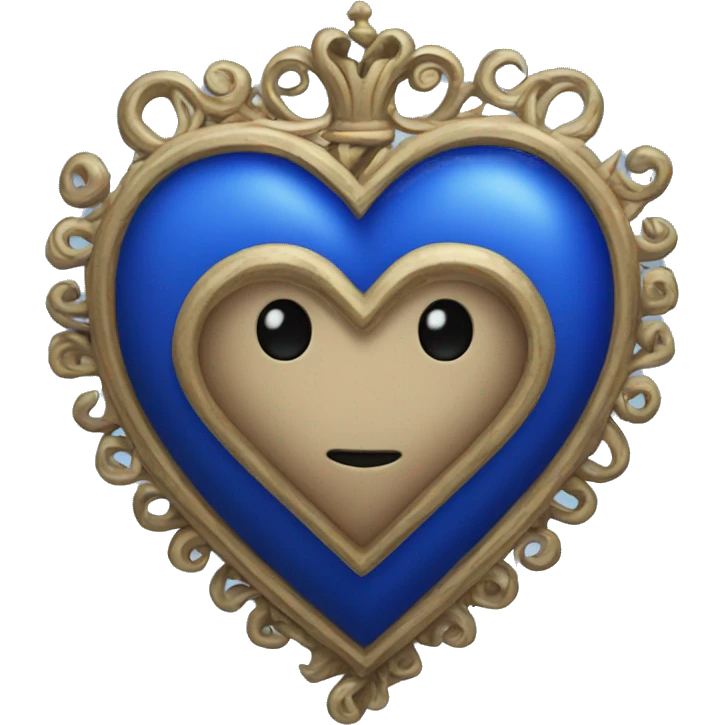 Royal blue heart  emoji