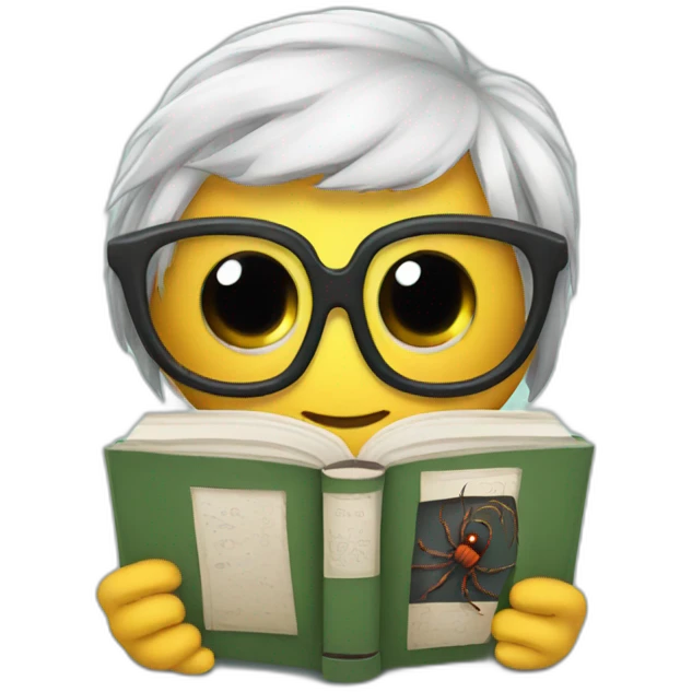 bookish spider emoji