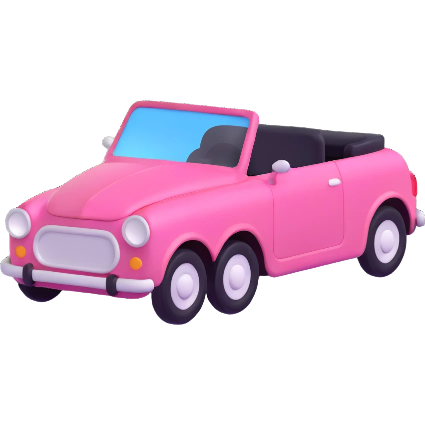small pink car emoji
