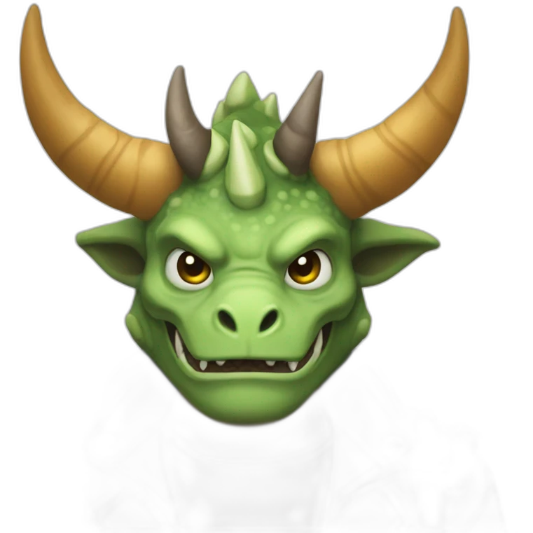Create a invencible monster with the horns of a triceratops emoji