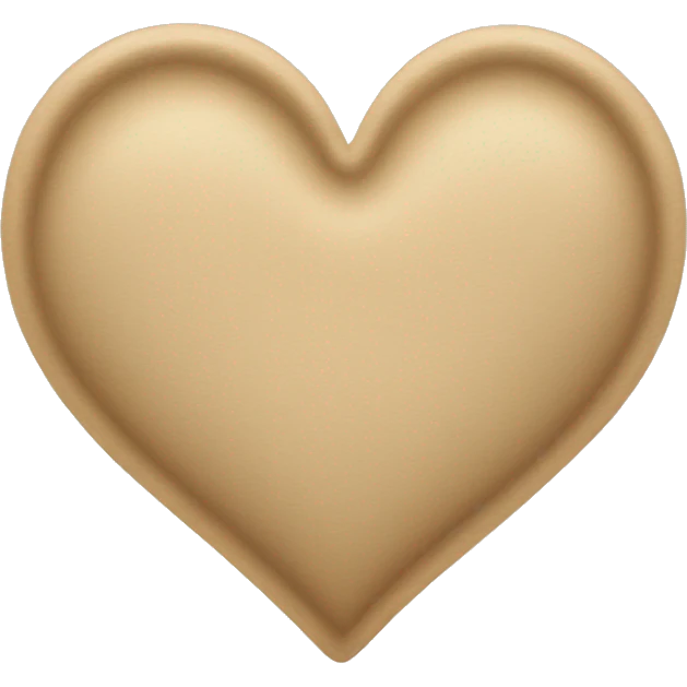 beige heart emoji