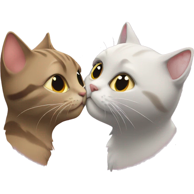 Two cats kissing emoji