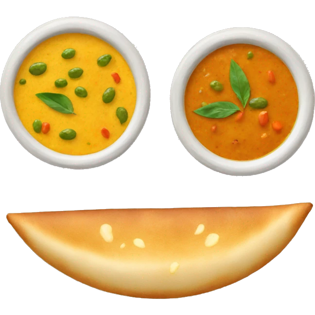 dosa and sambhar emoji