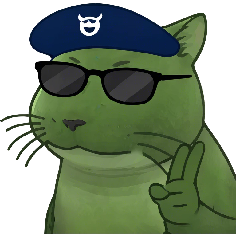 Cat with sunglasses emoji