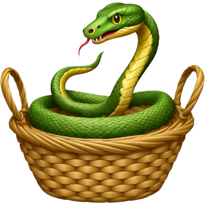 Snake coming out of basket  emoji