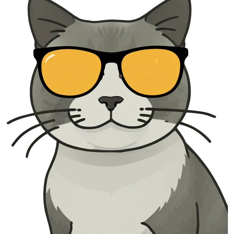 Cat with sunglasses emoji