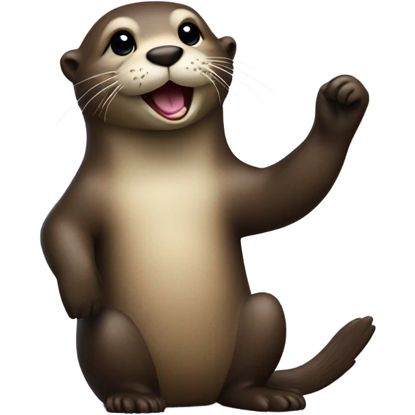 Otter using a peace sign, masterpiece, 20000 k ultra HD resolution  emoji