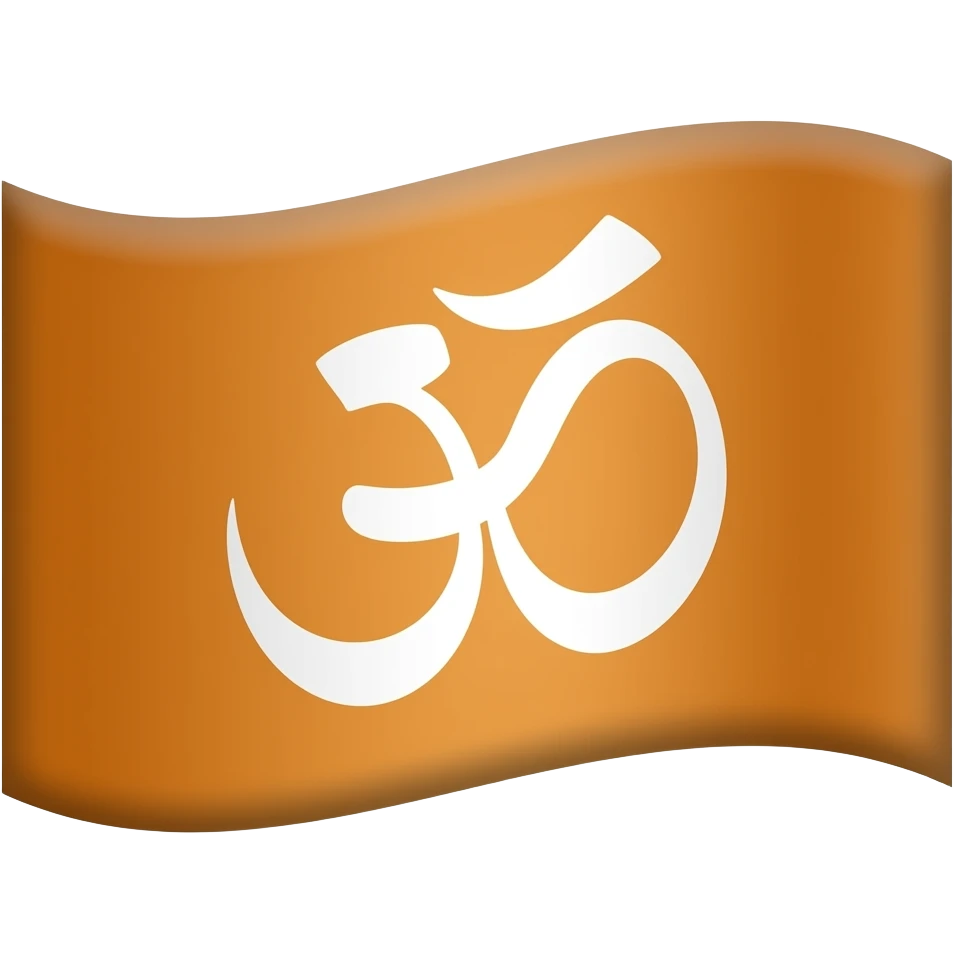 Orange flag with om emoji