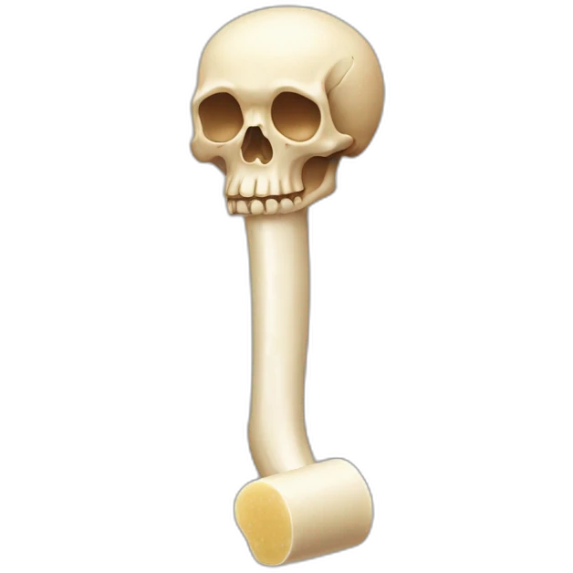Long bone and a soap emoji