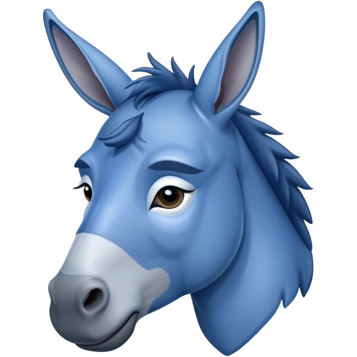sad blue donkey emoji