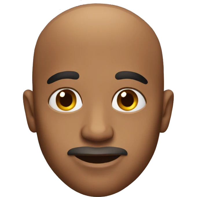 Bald black man emoji