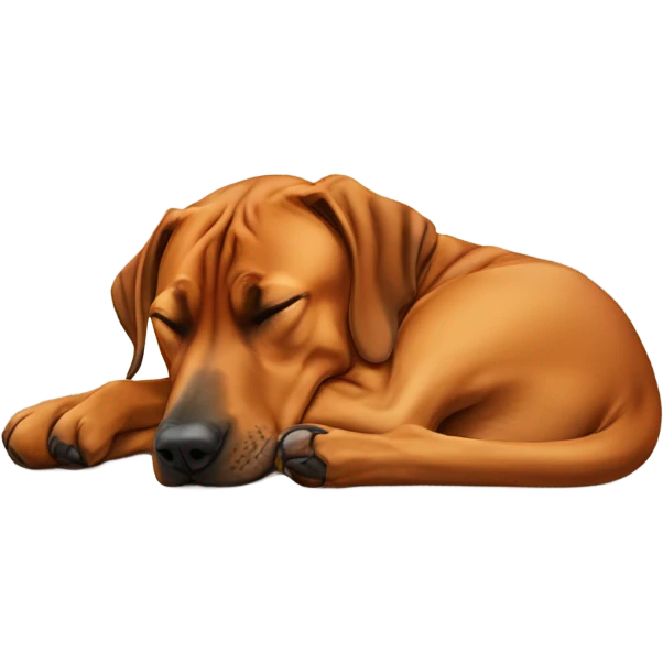  Rhodesian Ridgeback sleeping  emoji