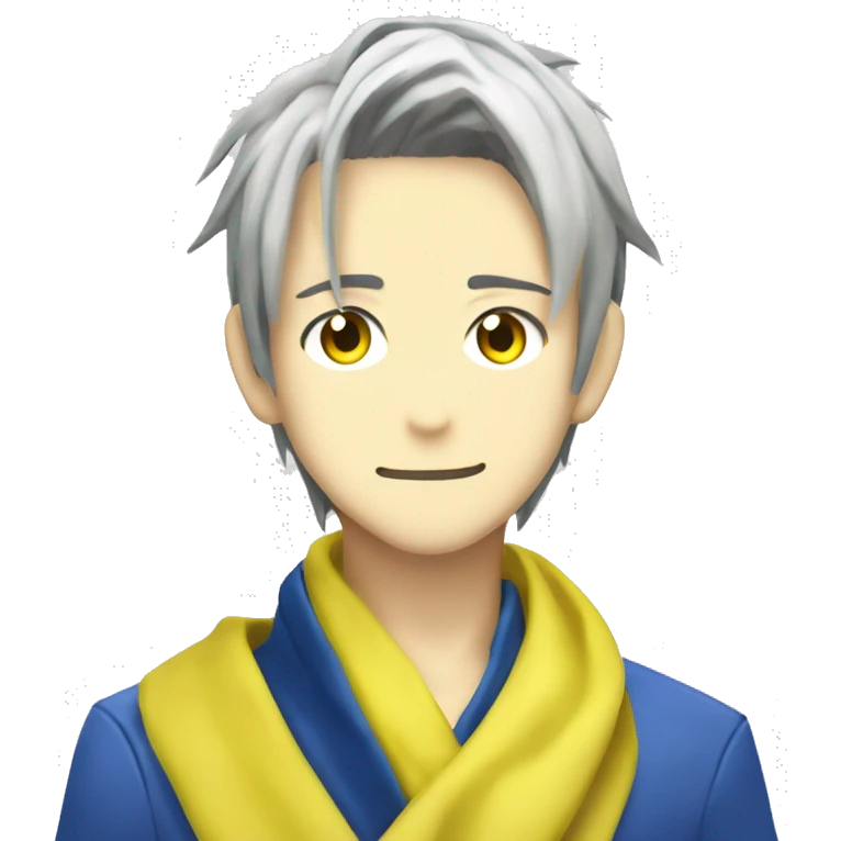 ryoji mochizuki persona 3 holding his yellow scarf blue eyes  emoji