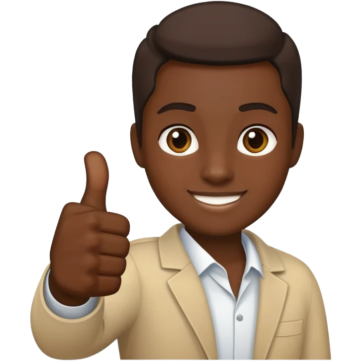 A thumbs up with predominantly dark skin tone and light skin accents emoji