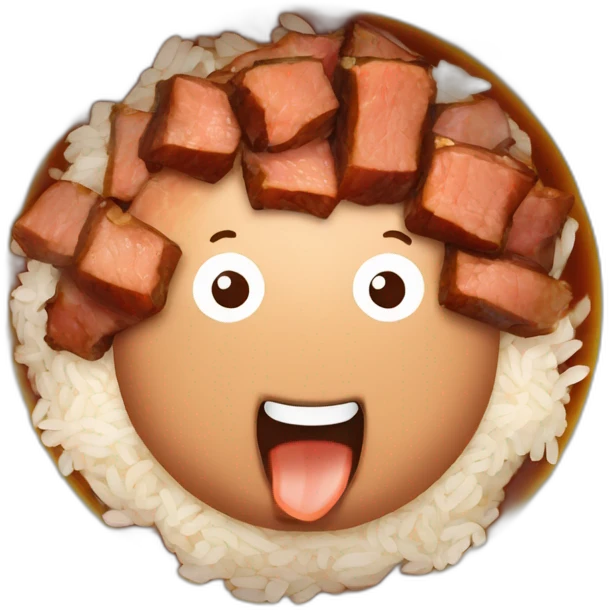 Taiwan braised pork rice emoji