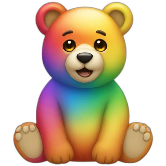rainbow bear emoji