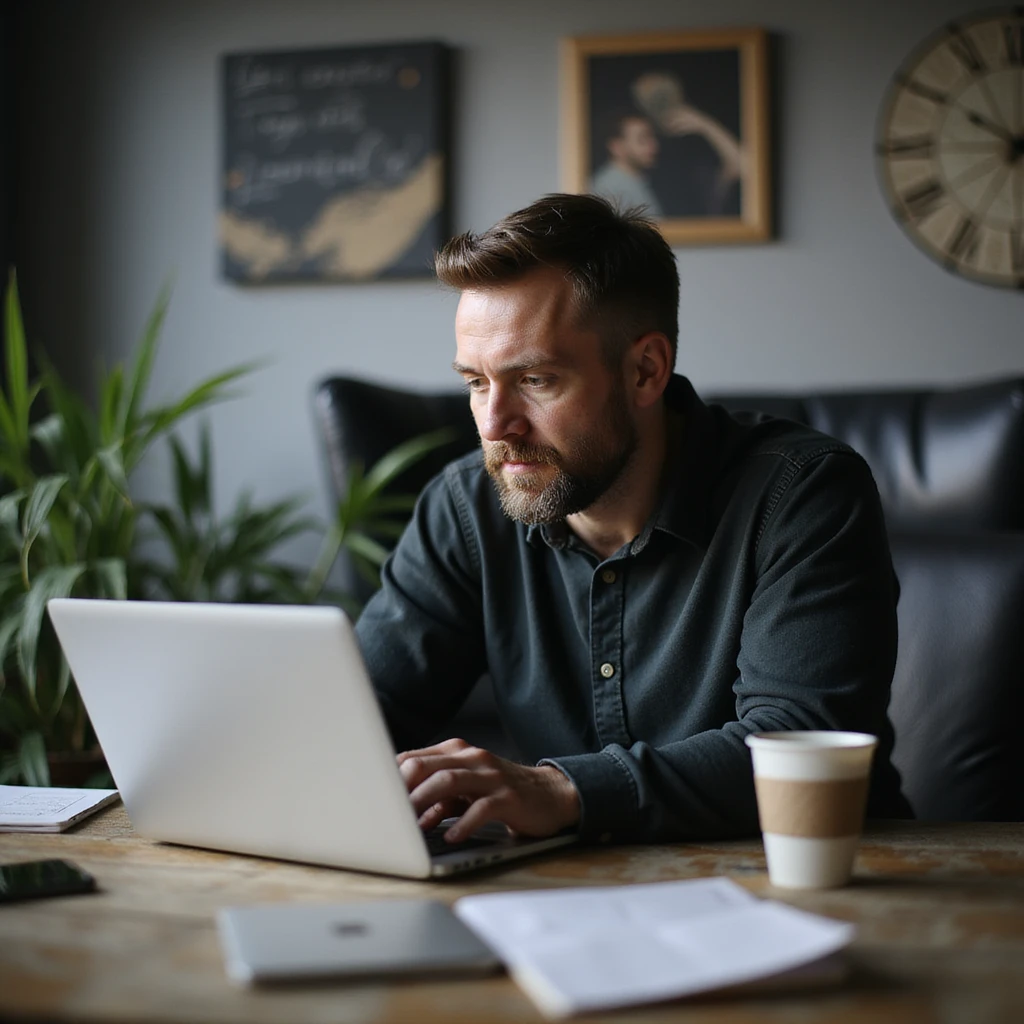 marketers working on his laptop emoji