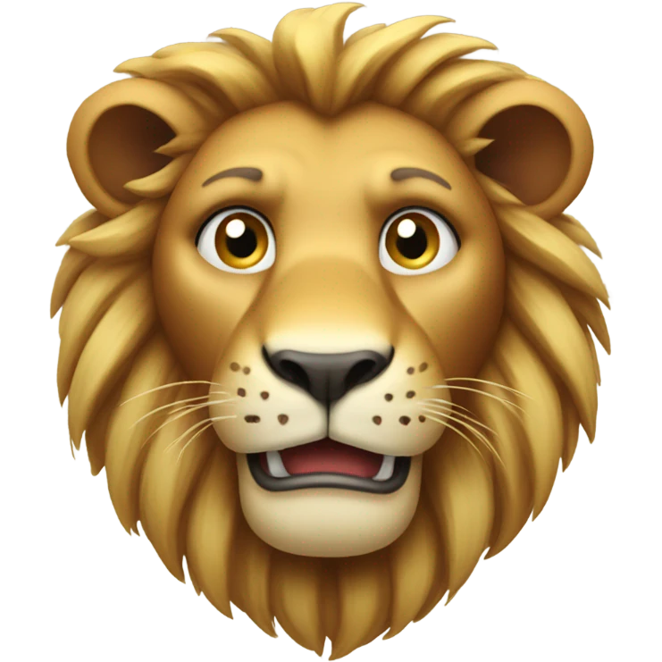 Confused lion emoji