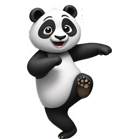 Dancing panda’s  emoji