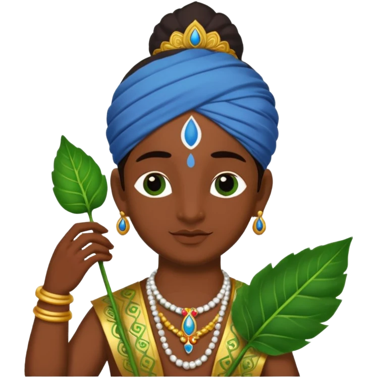 Lord Krishna leaf emoji