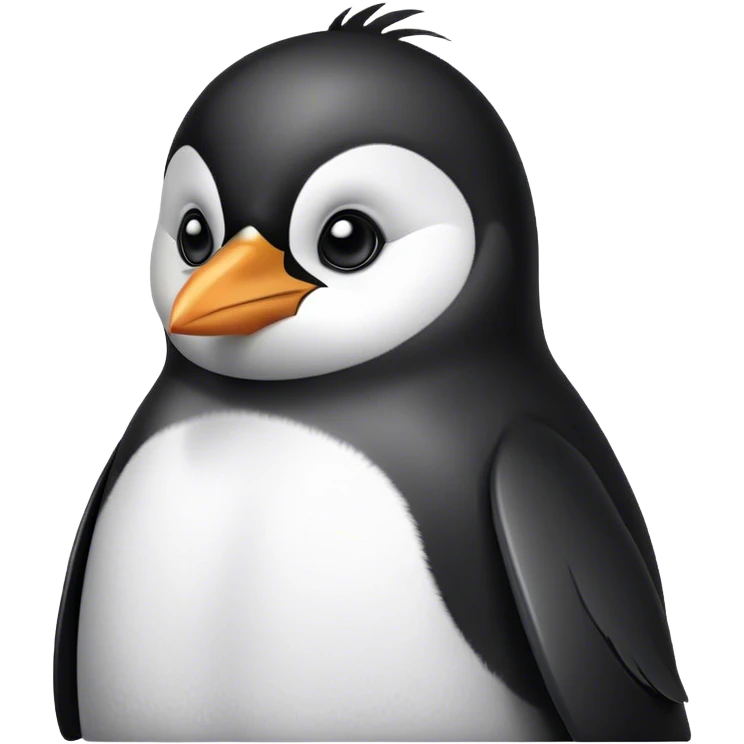 a grumpy penguin emoji