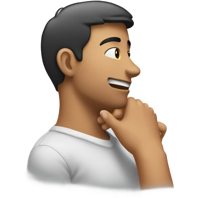 person touching neck  emoji
