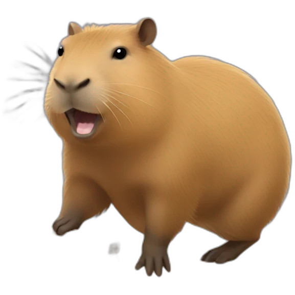 Capybara cleaning the dust emoji