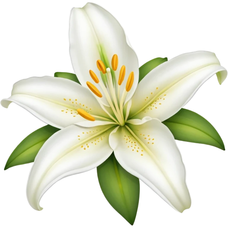 White lily flower emoji