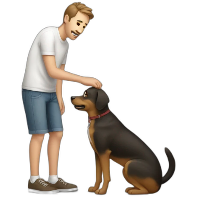 put a man into the dog emoji