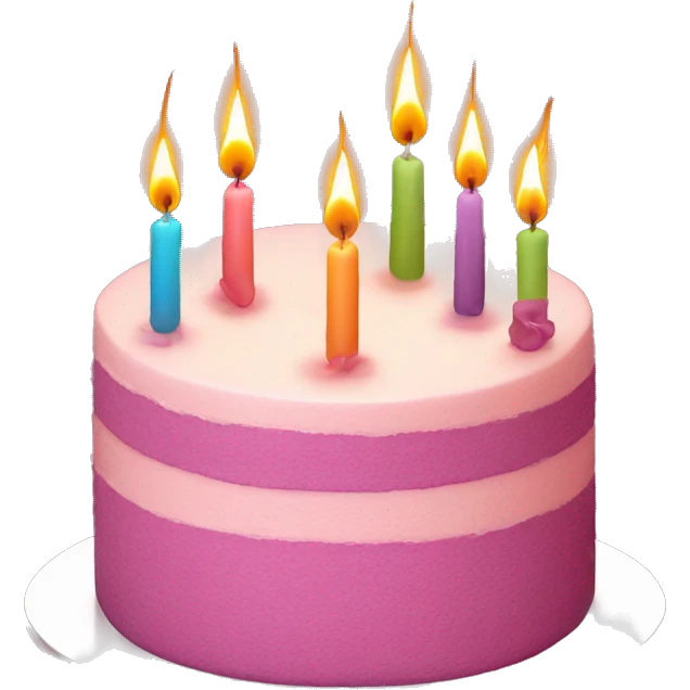Cake with candles  emoji