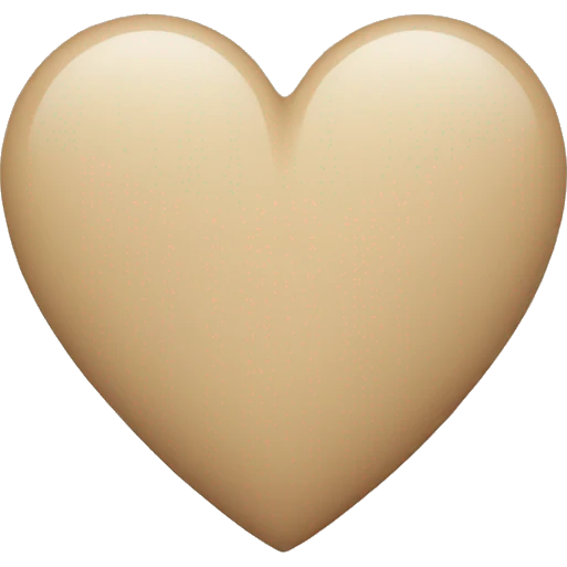 Beige Heart emoji