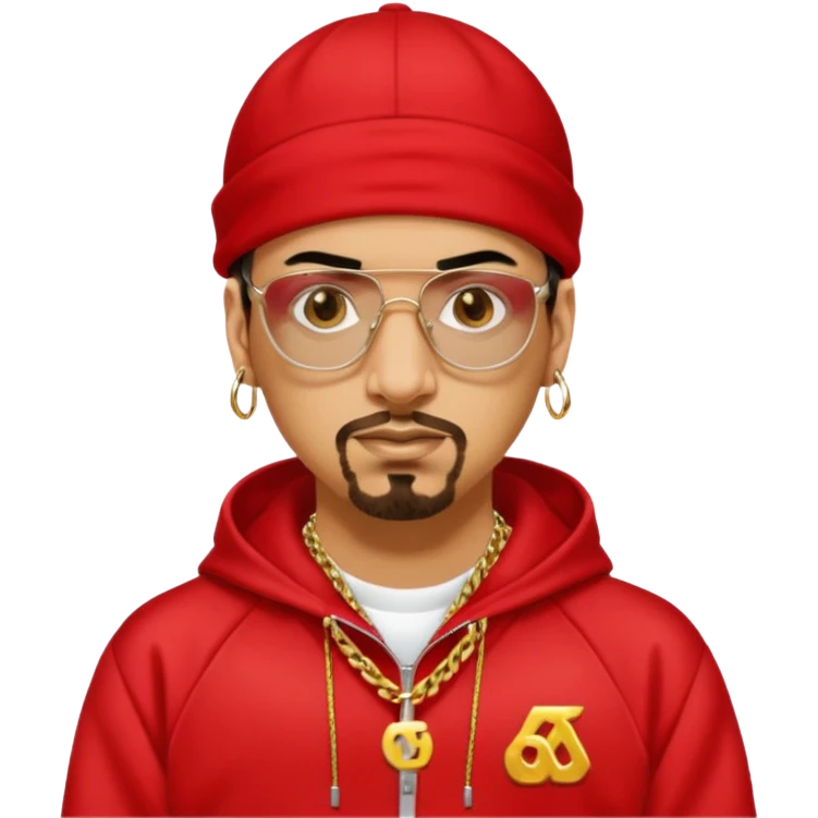 Ali G with red outfit emoji
