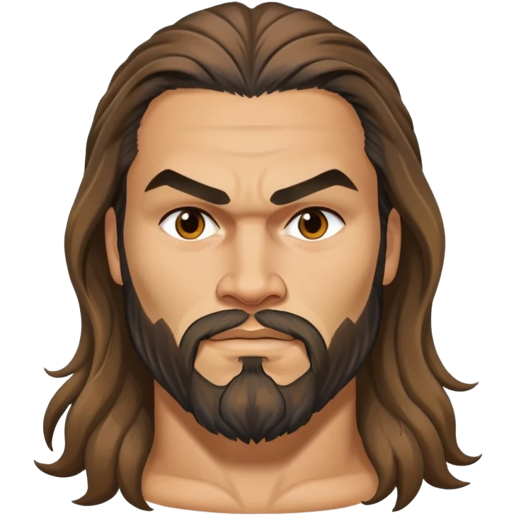 Jason Momoa with long hair and beard emoji