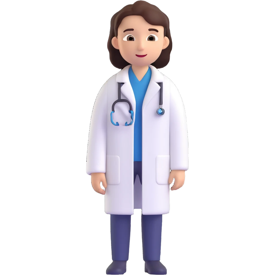 A researcher in a white coat emoji