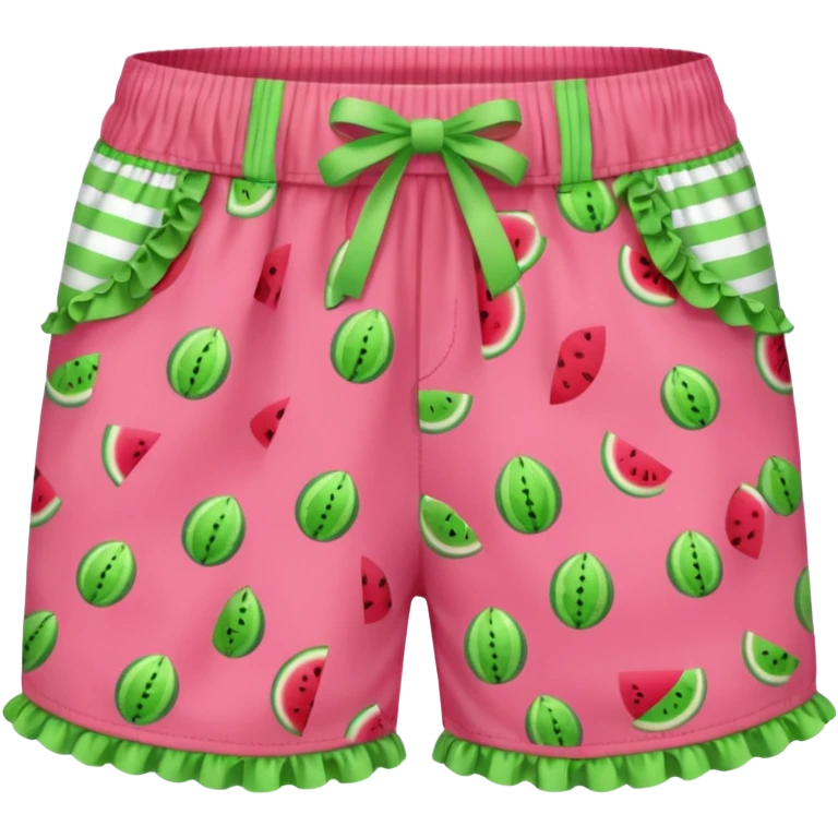 Watermelon ruffle shorts emoji