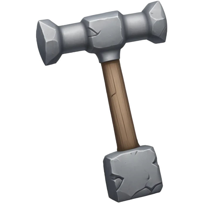 ancient stone hammer, primitive tool emoji