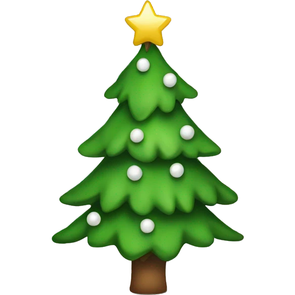 green christmas tree with white bows emoji